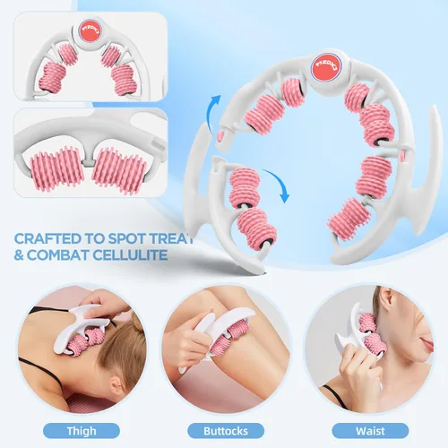 Miniatura 8 de Herramienta de masaje para celulitis, masajeador de drenaje linfático, rodillo muscular, masaje de fascia profunda, eliminación de piel con 14