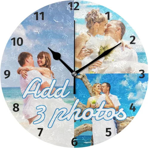 Miniatura 13 de Naanle Reloj de pared redondo con diseño de gato con pintura al óleo, Van Gogh, silencioso, sin tictac, funciona con pilas, para decoración