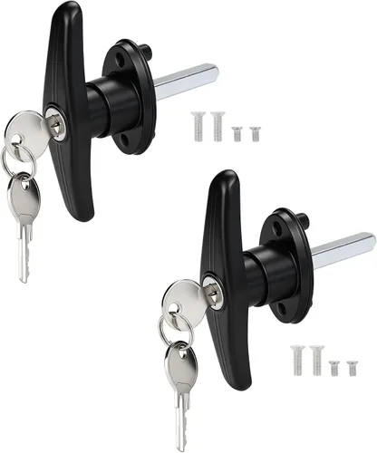 Miniatura 11 de Mango en T con Cerradura para Tapa de Camioneta Pickup Carcasa de Camper - con 2 Llaves para la Mayoría de Marcas de Tapas de Camionetas, Toppers