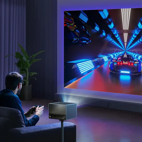 Miniatura 6 de Hisense C1 Bundle, pantalla para exterior de 120", estuche de transporte, estabilizador incluido, proyector portátil láser triple 4K UHD, hasta