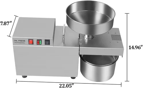 Miniatura 7 de YUEWO Máquina de prensa de aceite de cocina Extractor de prensa de aceite automático eléctrico Expulsor de aceite orgánico para lino de coco, maní