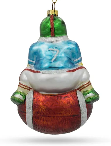 Miniatura 8 de Adorno navideño de cristal de Papá Noel de fútbol