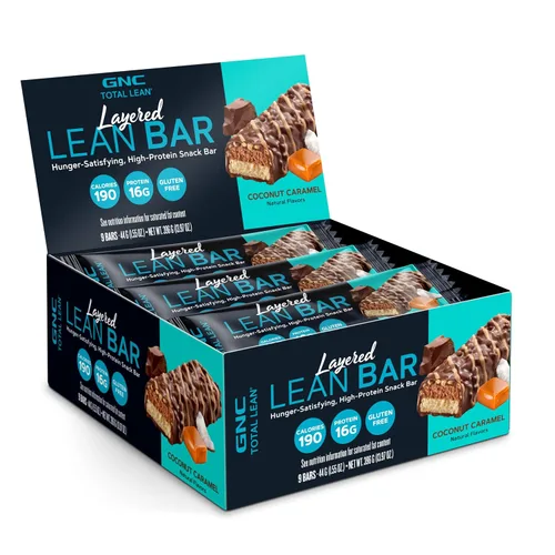 Miniatura 22 de GNC Total Lean Bar Barra de comida con alto contenido de proteínas y satisfying con hambre Yogur de arándanos 5 barras