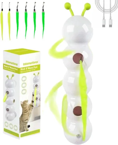 Miniatura 13 de Caterpillar - Juguete inteligente interactivo para gatos, juguetes recargables activados por movimiento, resistentes a las mordeduras, juguetes