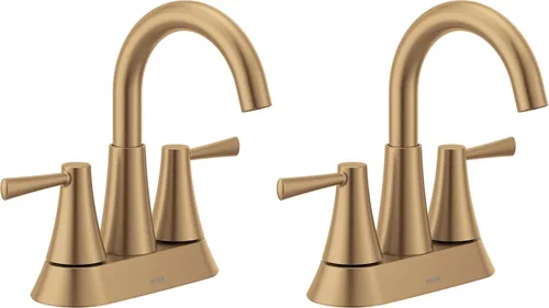 Miniatura 7 de Moen Ronan – Grifo de baño moderno de 4" con dos asas y montaje de desagüe a presión en níquel cepillado resistente a las manchas, 84022SRN