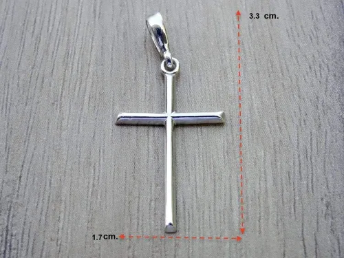 Miniatura 8 de Cruz de plata de ley 925 colgante minimalista religioso unisex joyería