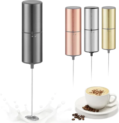 Miniatura 8 de Espumador de café a batería de ELMWAY, batidor eléctrico de acero inoxidable, mini espumador de leche con mango para café, café con leche, matcha