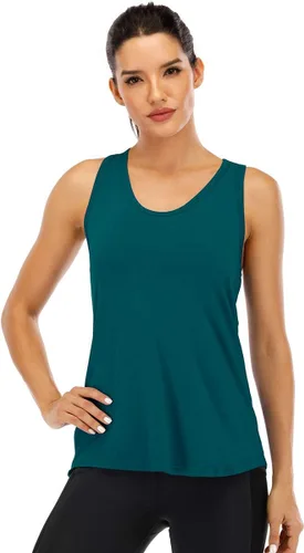 Miniatura 2 de ICTIVE - Camiseta deportiva sin mangas con espalda cruzada, para mujer, ideal para yoga
