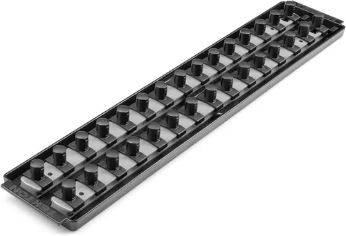 Miniatura 30 de TEKTON - Llave de tubo de 1/2 pulgada x riel de 33 cm con 10 clips (negro) OSR22210 Fabricado en EE. UU