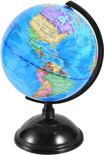 Miniatura 11 de KISEER Globo de mundo giratorio de 4 pulgadas con soporte para niños, aprendizaje de geografía, aula, educación u oficina, decoración del hogar