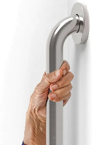 Miniatura 8 de Barra de seguridad de baño de acero inoxidable de 1-1/4 x 24 pulgadas, compatible con la ADA, capacidad de carga de 500 libras, níquel cepillado