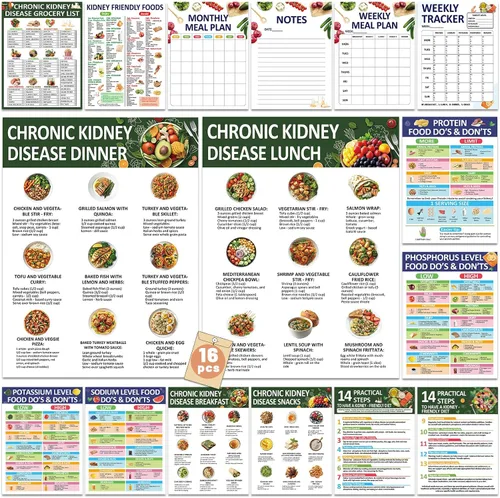 Miniatura 8 de Póster de lista de alimentos prediabéticos para diabéticos, tabla de alimentos, planificador de comidas de dieta, alta proteína de fibra, vitamina