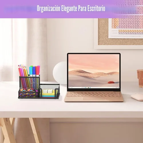 Miniatura 5 de SUPEASY Organizador de Escritorio Porta Lápices, Organizador de Suministros de Oficina con 3 Compartimentos, Accesorios de Escritorio y Negro