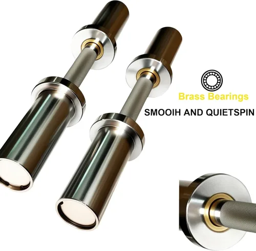 Miniatura 2 de qibylift Olympic Dumbbell Handles Loadable Dumbell Bars Set Of 2 Fit 2 Inch Weight Plates Ideal For Home Gym Strength Training, Weight Bars with 2