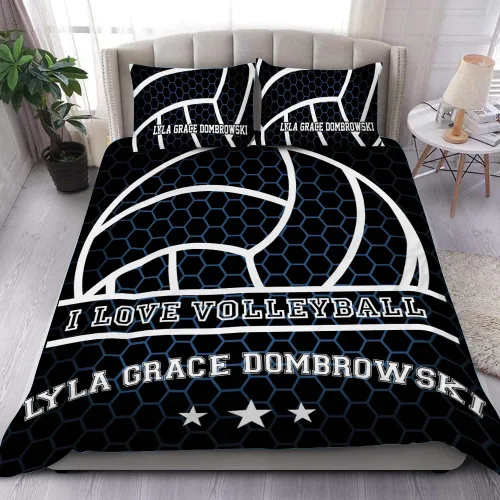 Miniatura 16 de Juego de ropa de cama de voleibol, edredón de microfibra para deportes, voleibol, tamaño King, Queen, individual, decoración para el hogar