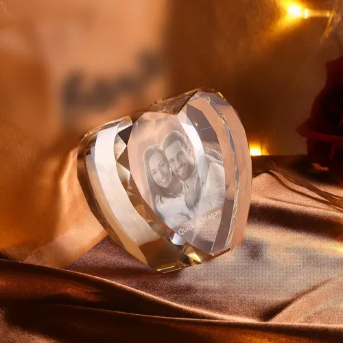 Miniatura 6 de Foto de cristal 3D, regalo personalizado para mujeres, hombres, mamá, papá, pareja, imagen personalizada en marcos de fotos de cristal, regalo