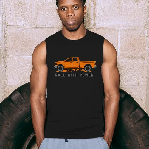 Miniatura 98 de Tee Hunt Camisetas gráficas y camisetas sin mangas para hombre Roll with Power Pickup Truck