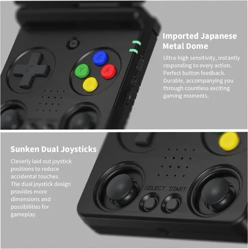 Miniatura 6 de RG34XXSP - Consola de juegos de mano retro RG34XX SP consola de juegos retro con 64G precargados más de 5000 juegos, batería de 3300 mAh, soporte