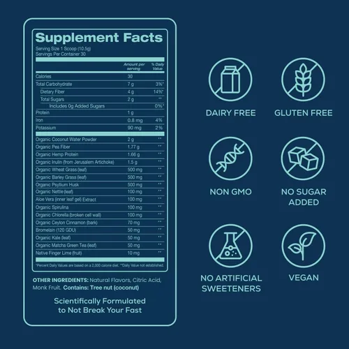 Miniatura 7 de Bondi Pure - Bebida diaria de salud y desintoxicación - Promueve la salud intestinal y el apoyo energético durante una limpieza o ayuno intermitente