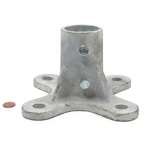 Miniatura 6 de Postes de 2 1/2 pulgadas (2 3/8 pulgadas de diámetro) brida de piso con 2 tornillos de juego