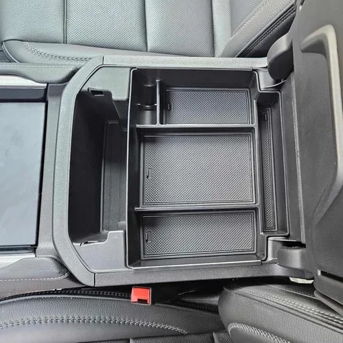 Miniatura 6 de TOPINSTALL Bandeja de Consola Deslizante Eléctrica Compatible con Accesorios Chevy Tahoe/Suburban/GMC Yukon 2021-2026, Organizador de Reposabrazos