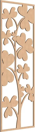 Miniatura 183 de 9 3/8 pulgadas de ancho x 24 3/8 pulgadas de alto x 1/4 pulgadas de alto, Bradford Paneles de pared decorativos de madera de calado, roble rojo rojo
