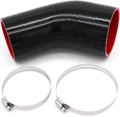 Miniatura 9 de Codo de 45 grados de 2 a 2.5 pulgadas, manguera de acoplador de 4 capas reforzada de silicona para turbo/intercooler/tubería de admisión, ID de 2 a