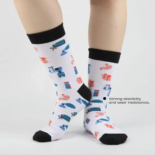 Miniatura 3 de 2 pares de calcetines de anestesiólogo CRNA regalo de anestesiología regalo de graduación regalo de tema médico