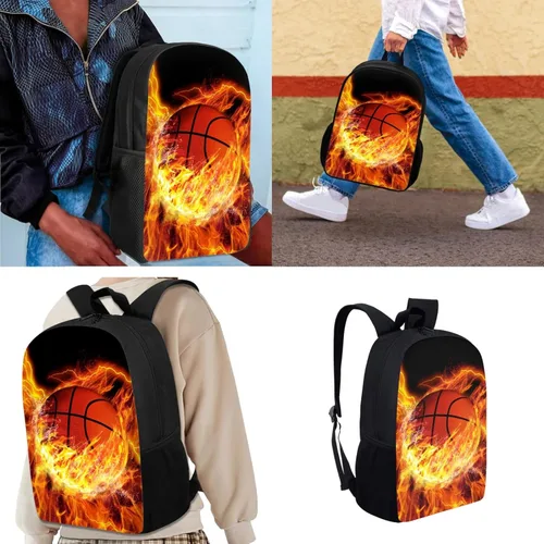 Miniatura 51 de HUGS IDEA Juego de 3 bolsas escolares con aislamiento térmico para el almuerzo, estuche para lápices