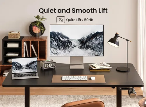 Miniatura 8 de BANTI Escritorio de pie de 40 × 24 pulgadas, ergonómico, altura eléctrica ajustable, para sentarse y ponerse de pie, escritorio de oficina
