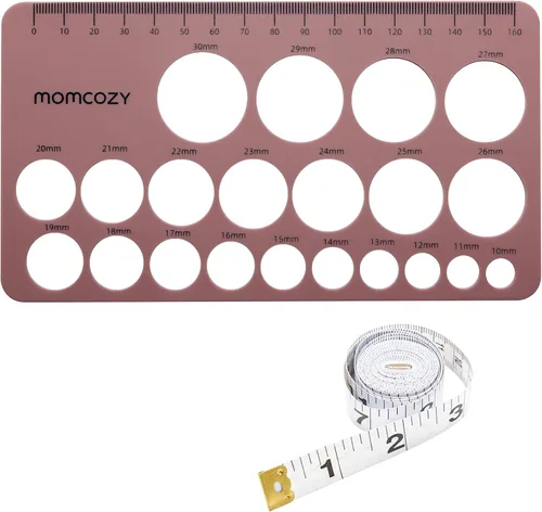Momcozy Regla de pezón para tamaño de brida, herramienta de medición de silicona suave y flexible para tamaño de extractor de leche, compatible con