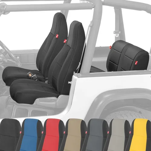 Miniatura 17 de Diver Down Neoprene Seat Cover Set - Fits Jeep YJ 1987-1995 Wrangler - Front and Back Seat Set - Waterproof Custom Fit - Soft Padded Cushion Feel