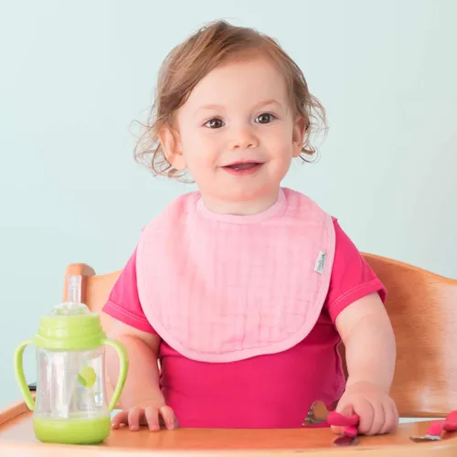 Miniatura 3 de green sprouts Baberos absorbentes de muselina de algodón orgánico, hipoalergénico de 0 a 12 meses, certificado Standard 100 por OEKO-TEX, probado