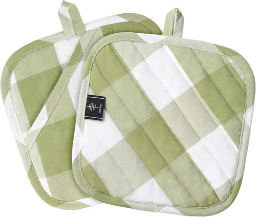 Miniatura 20 de Agarraderas de algodón para cocina resistentes al calor, almohadillas calientes, juego de salvamanteles antideslizantes para ollas de cocina