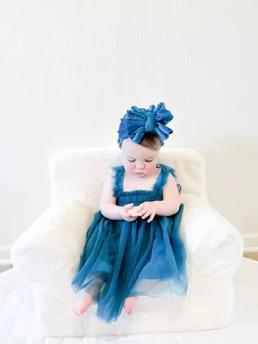 Miniatura 3 de Vestidos de tutú de tul mariposa en capas para niñas pequeñas vestido de princesa tutú de algodón sin mangas