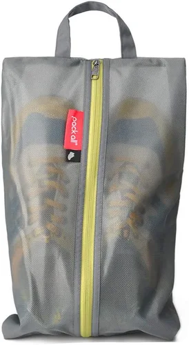pack all Bolsas de viaje resistentes al agua, organizador de zapatos con cremallera, para hombres y mujeres, Gris, 1 paquete