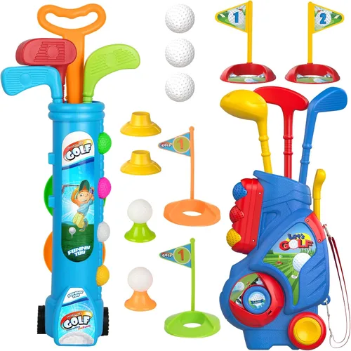 Liberry Juguetes para niños de 2, 3, 4, 5 años, regalo de Navidad, cumpleaños, juego de palos de golf para niños