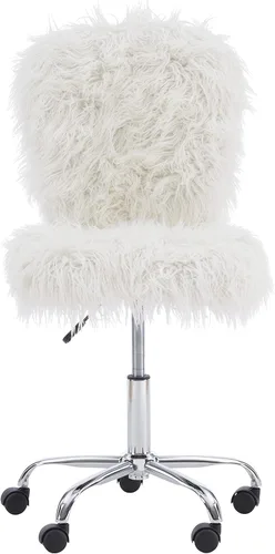 Miniatura 11 de Linon Cora Faux Flokati - Silla de oficina sin brazos, color blanco