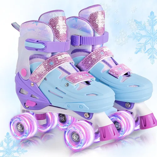 Miniatura 11 de 2PM SPORTS Patines de ruedas para niñas, niños y niños pequeños de 4 a 6, 5 a 8, 6 a 12, 8 a 12 años con ruedas iluminadas, patines ajustables