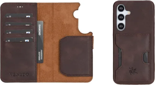 Miniatura 98 de Venito Florence - Funda de piel compatible con Samsung Galaxy S9, extra segura con bloqueo RFID, cartera desmontable para teléfono (gris decolorado)