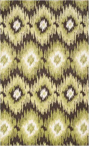 Miniatura 10 de SAFAVIEH Retro Collection - Alfombra decorativa de 3 x 5 pies, marrón oscuro y azul, diseño abstracto moderno, no desprende pelusa y de fácil