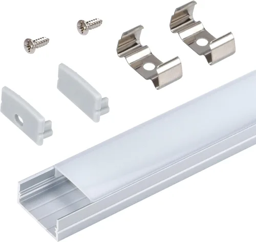 Miniatura 15 de Armacost Lighting Canal de montaje de luz de cinta LED para montaje en superficie, paquete de 5 unidades, color negro, 960056