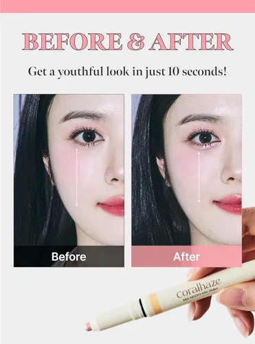 Miniatura 5 de CORALHAZE Idol AEGYO-SAL Maker 01 Champagne Beige, resaltador 2 en 1 para debajo de los ojos y delineador de contorno para ojos brillantes