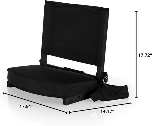 Miniatura 3 de PICNIC TIME NCAA Georgia Bulldogs Gridiron - Asiento de estadio, ligero, silla plegable portátil para gradas y bancos, (negro)