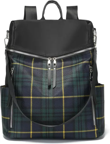 Miniatura 11 de zhongningyifeng Mochila para mujer, impermeable, ligera, a la moda, casual, de viaje, bolsa de hombro para mujer (negro, grande)