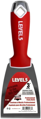 Miniatura 9 de Cuchillo de junta de yeso de acero inoxidable de 8" con agarre suave - LEVEL5 Grado profesional Herramienta de mano de acabado cómoda Extremo