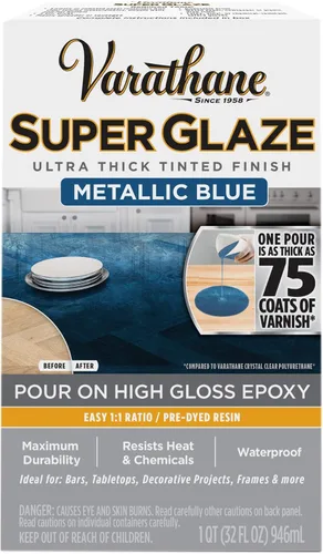 Miniatura 8 de Parks Super Glaze de RustOleum, acabado epoxi super brilloso y duradero, transparente, 241352, 32 onzas líquidas , 241352