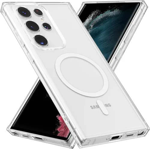Miniatura 8 de RALEAVO - Funda magnética para Samsung Galaxy S22 [Compatible con Magsafe], cubierta mate y brillante delgada, parte trasera de policarbonato duro