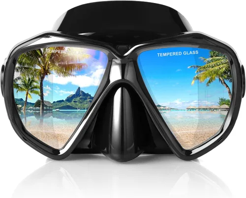 Miniatura 25 de Máscara de buceo panorámica HD para natación, gafas de buceo antivaho, máscara de buceo de vidrio templado, gafas de natación para adultos y jóvenes