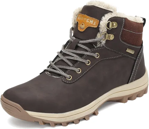 Botas de senderismo para mujer y hombre, forro cálido, botas de nieve para exteriores, antideslizantes, resistentes al agua